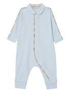 Body con stampa Heck - Piping (set di tre) per neonato Burberry Kids azzurro con colletto alla Peter Pan - Rubino Kids