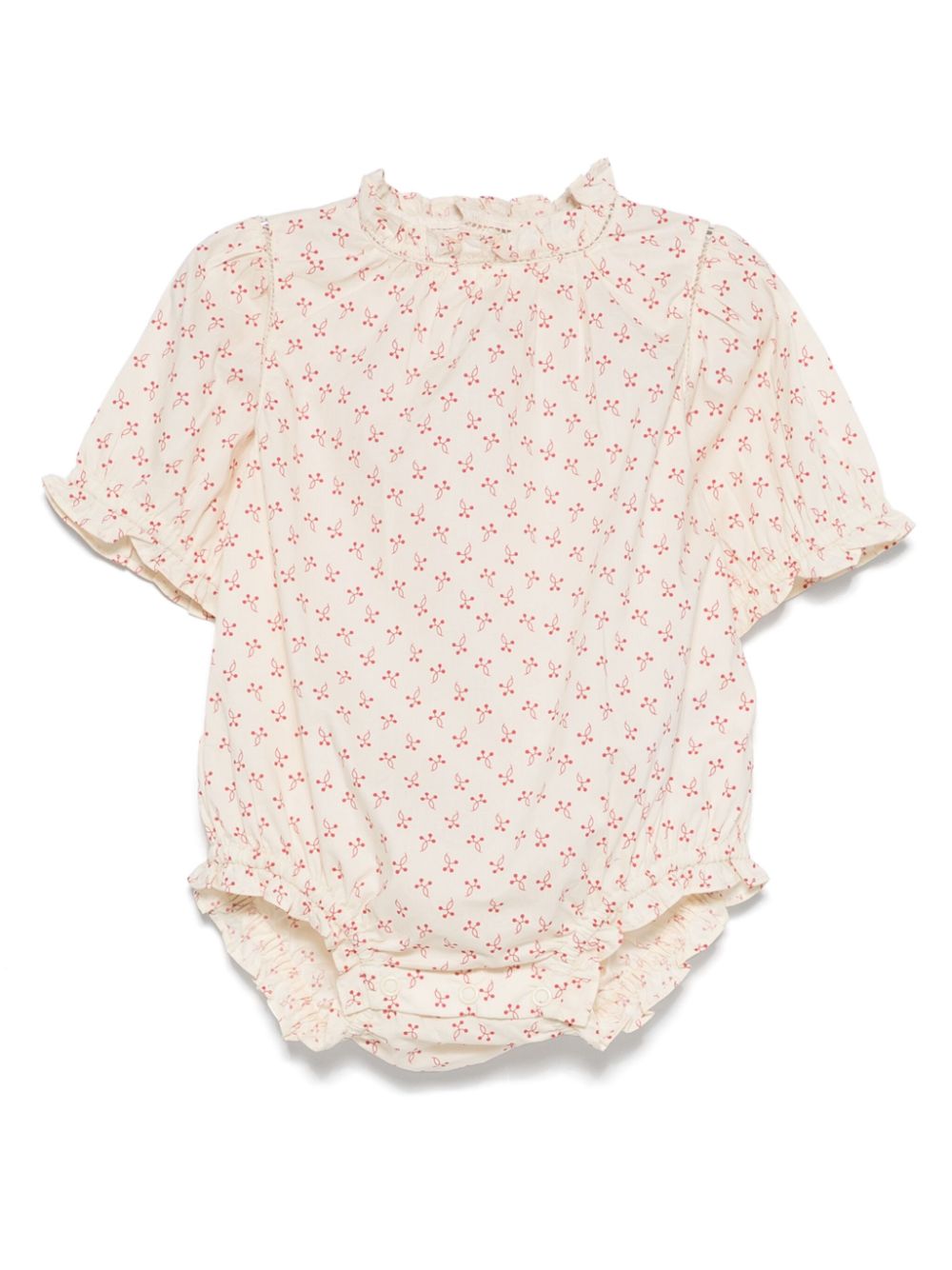 Body Evie per neonata Bonpoint beige con finiture arricciate - Rubino Kids