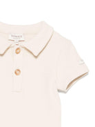 Body per neonata Donsje Moli beige con colletto stile polo - Rubino Kids