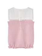 Body per neonata Paz Rodriguez rosa con bordo in pizzo - Rubino Kids