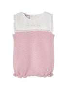 Body per neonata Paz Rodriguez rosa con bordo in pizzo - Rubino Kids
