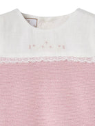 Body per neonata Paz Rodriguez rosa con bordo in pizzo - Rubino Kids