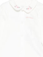Body per neonata Petit Bateau bianco con ricamo a fiori - Rubino Kids
