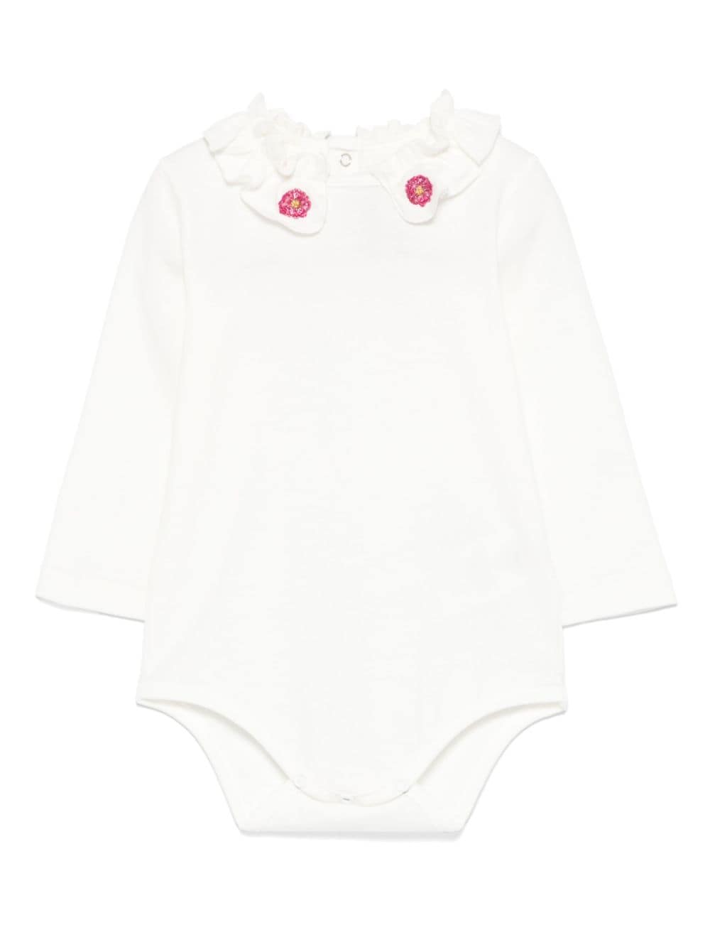 Body per neonata Simonetta bianco con ruches - Rubino Kids