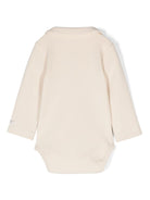 Body per neonati Donsje Paulo beige con design a coste e colletto classico - Rubino Kids