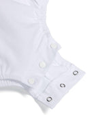 Body per neonati Paz Rodriguez Esencial bianco con trama jersey - Rubino Kids