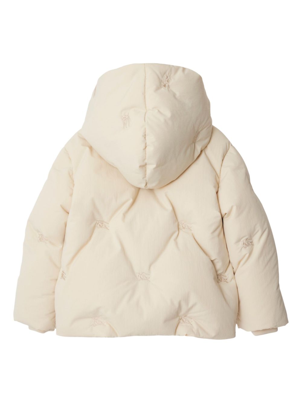 Bomber con cappuccio per bambina Burberry Kids beige con maniche lunghe - Rubino Kids