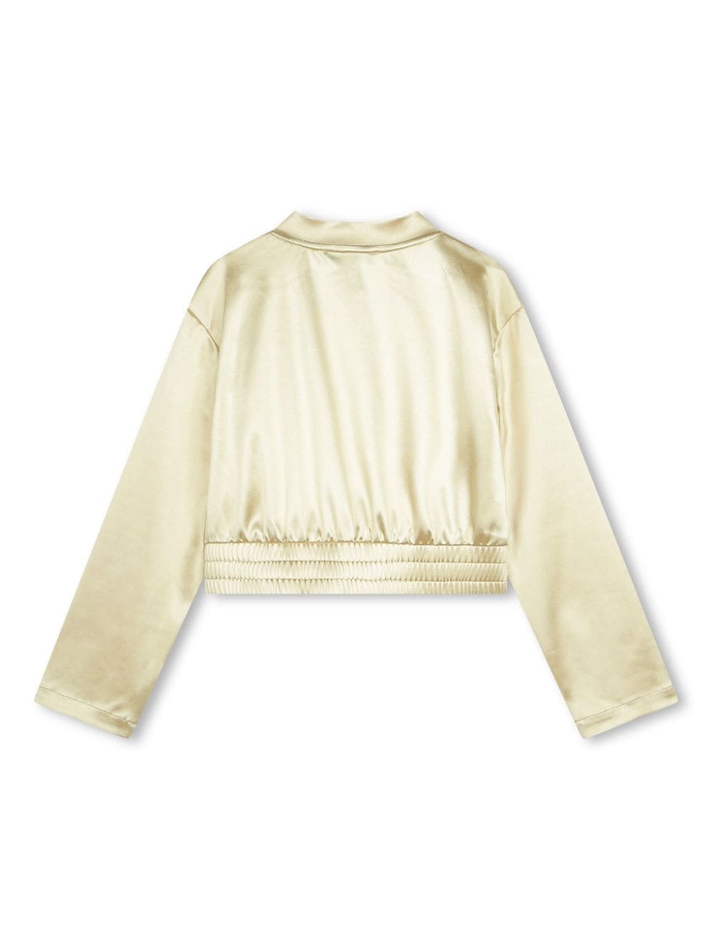 Bomber per bambina Dkny Kids bianco con applicazione con logo sul petto - Rubino Kids