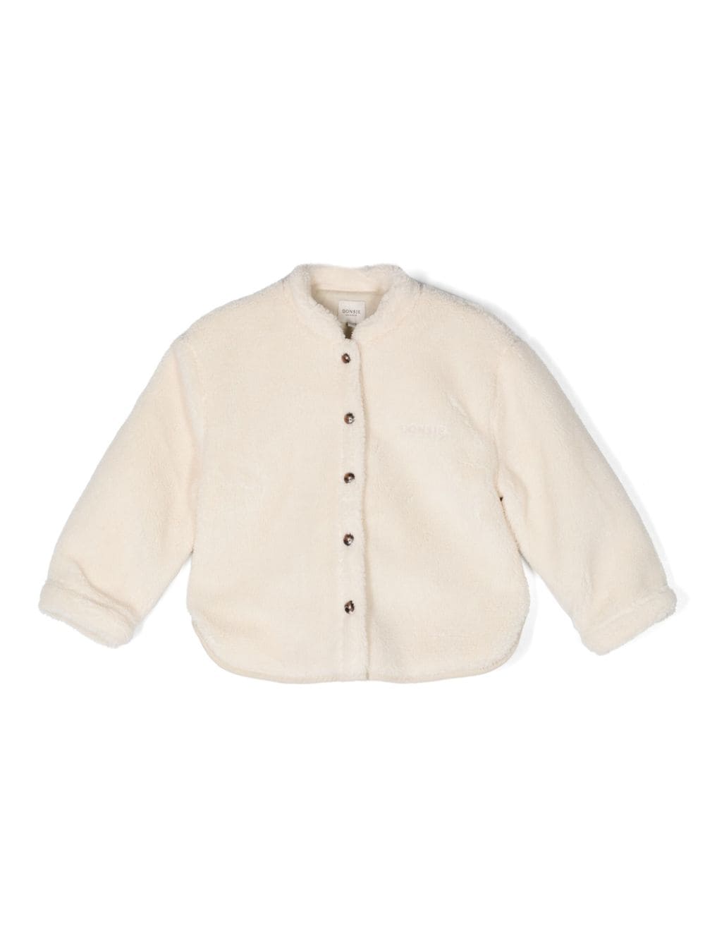 Bomber per bambina Donsje Thom bianco con colletto basso a coste - Rubino Kids