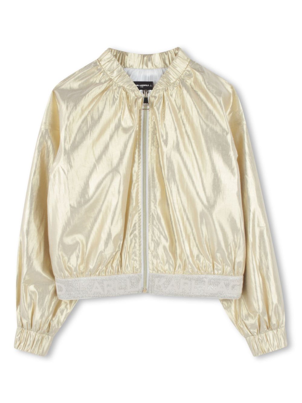 Bomber per bambina Karl Lagerfeld Kids color oro metallizzato - Rubino Kids