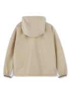 Bomber per bambino Boss Kidswear beige con stampa con logo sul petto - Rubino Kids