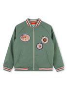 Bomber per bambino Kenzo Kids verde con applicazione - Rubino Kids