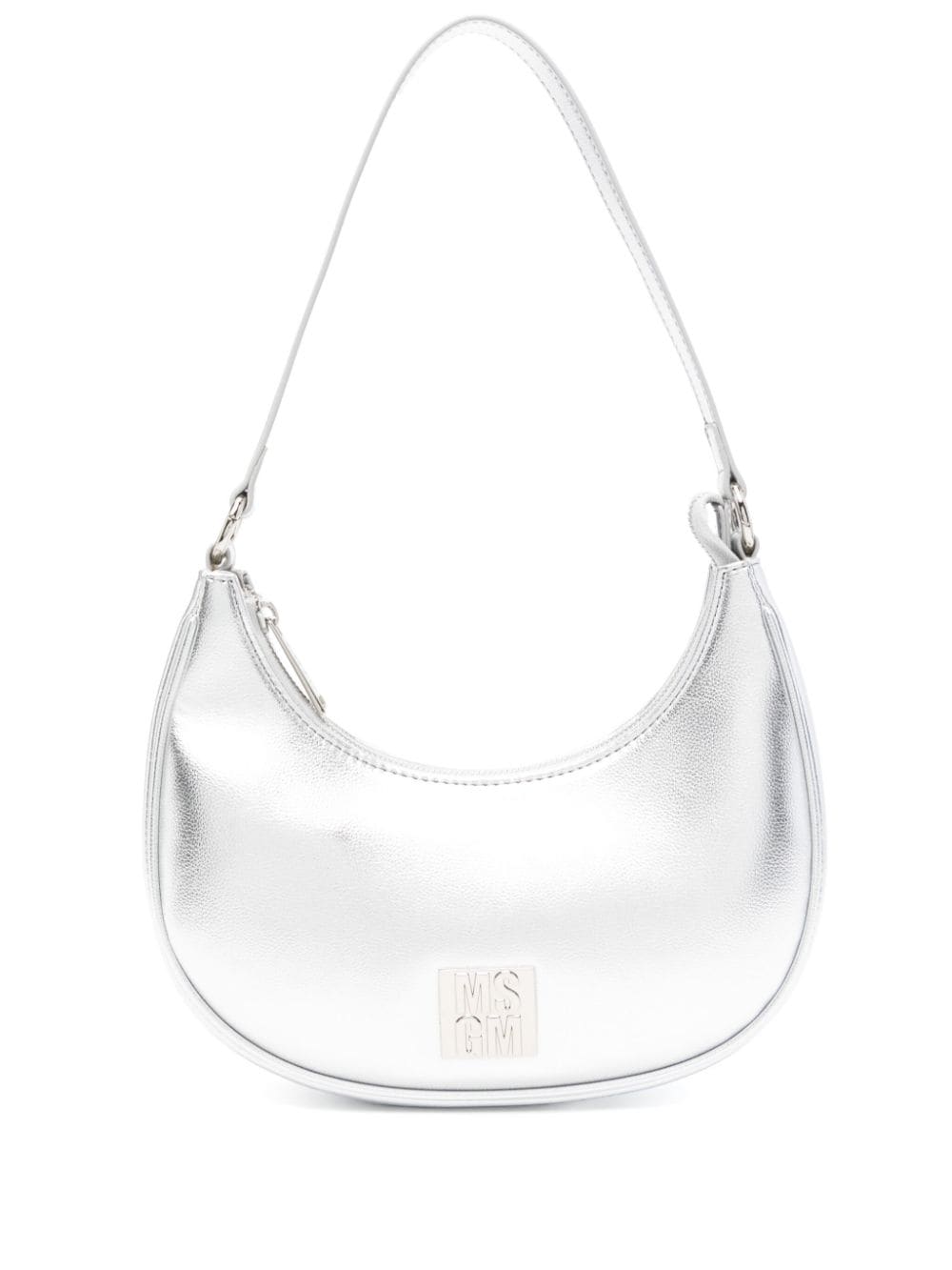 Borsa a spalla con effetto metallizzato per bambina MSGM Kids argento con effetto lamé - Rubino Kids