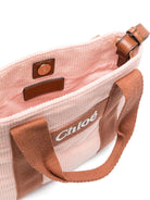 Borsa a spalla con ricamo per bambina Chloé Kids rosa con due manici - Rubino Kids