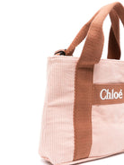 Borsa a spalla con ricamo per bambina Chloé Kids rosa con due manici - Rubino Kids