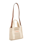 Borsa a spalla per bambina Chloé Kids beige con ricamo logo frontale - Rubino Kids