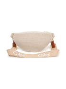 Borsa a spalla per bambina Chloé Kids beige con tracolla con logo - Rubino Kids