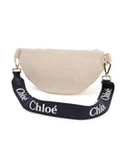 Borsa a spalla per bambina Chloé Kids beige con tracolla con logo - Rubino Kids