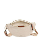 Borsa a spalla per bambina Chloé Kids beige con tracolla con logo - Rubino Kids