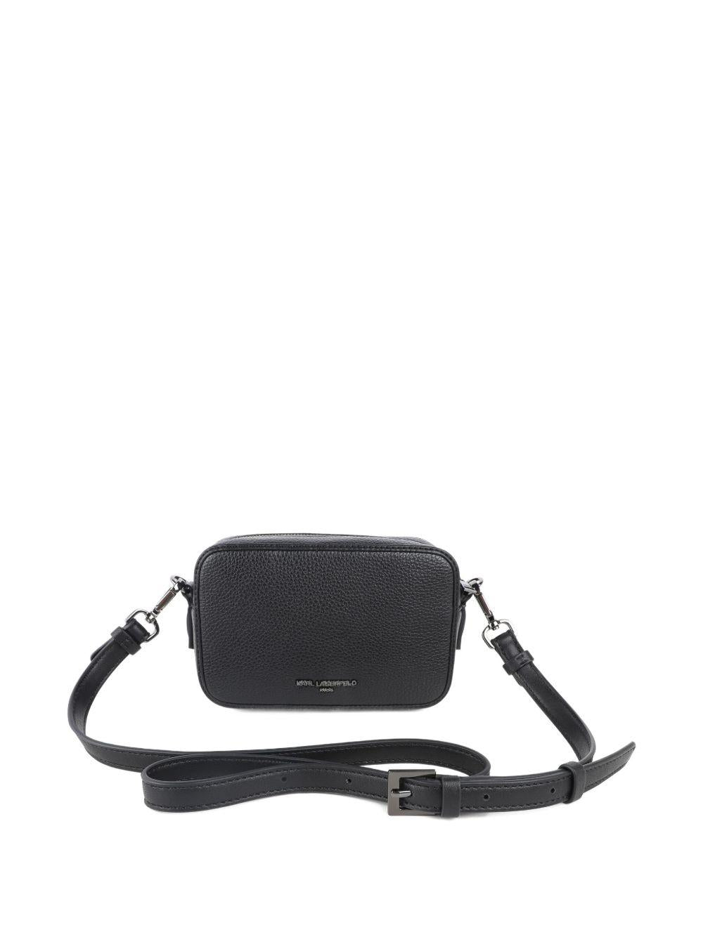 Borsa a spalla per bambina Karl Lagerfeld Kids nera con strass - Rubino Kids