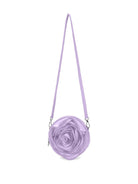 Borsa a spalla per bambina Monnalisa viola con design a forma di rosa - Rubino Kids