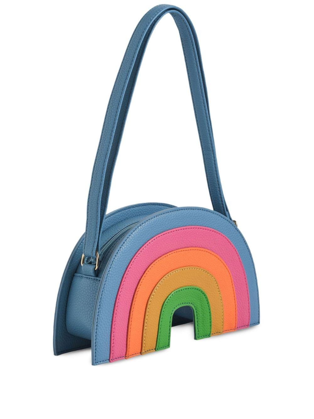 Borsa a spalla Rainbow per bambina Molo blu con motivo arcobaleno - Rubino Kids
