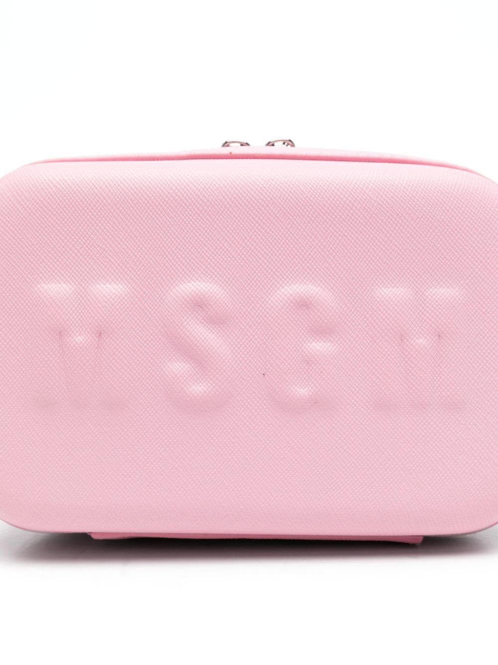 Borsa a tracolla con logo in rilievo per bambina MSGM Kids rosa con chiusura superiore con cerniera - Rubino Kids