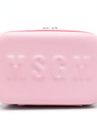 Borsa a tracolla con logo in rilievo per bambina MSGM Kids rosa con chiusura superiore con cerniera - Rubino Kids