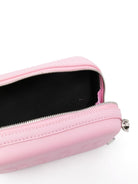 Borsa a tracolla con logo in rilievo per bambina MSGM Kids rosa con chiusura superiore con cerniera - Rubino Kids