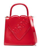 Borsa a tracolla con toppa a cuore per bambina MSGM Kids rossa in finta pelle - Rubino Kids