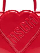 Borsa a tracolla con toppa a cuore per bambina MSGM Kids rossa in finta pelle - Rubino Kids