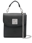 Borsa a tracolla in similpelle per bambina MSGM Kids nera con toppa interna con logo - Rubino Kids