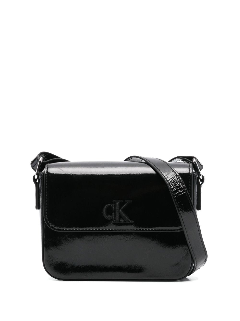 Borsa a tracolla per bambina Calvin Klein Kids nero con ricamo logo - Rubino Kids