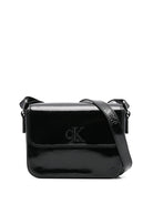 Borsa a tracolla per bambina Calvin Klein Kids nero con ricamo logo - Rubino Kids