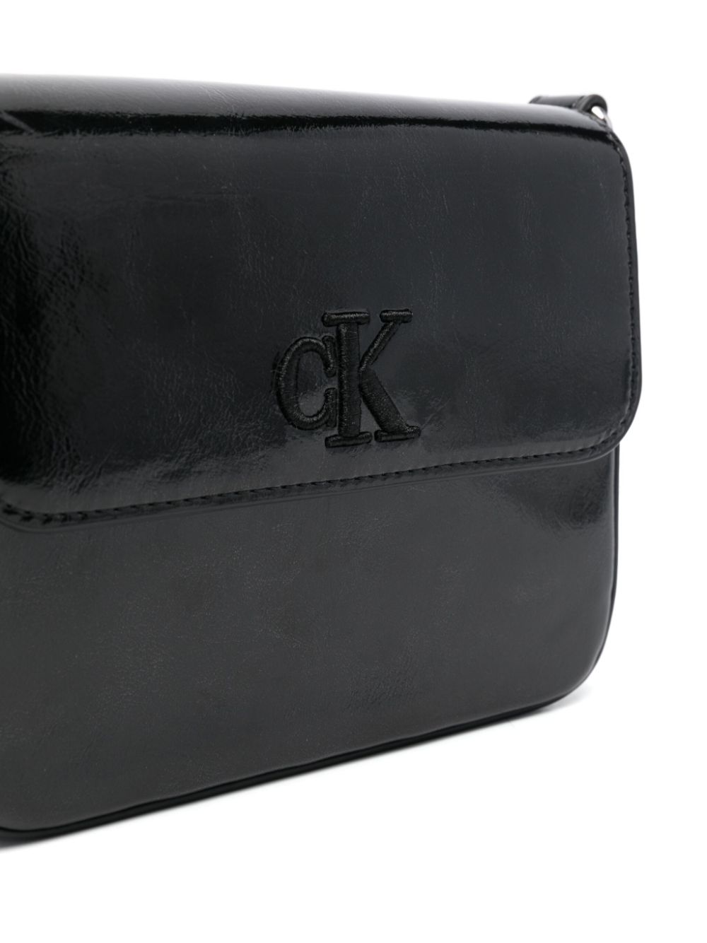 Borsa a tracolla per bambina Calvin Klein Kids nero con ricamo logo - Rubino Kids