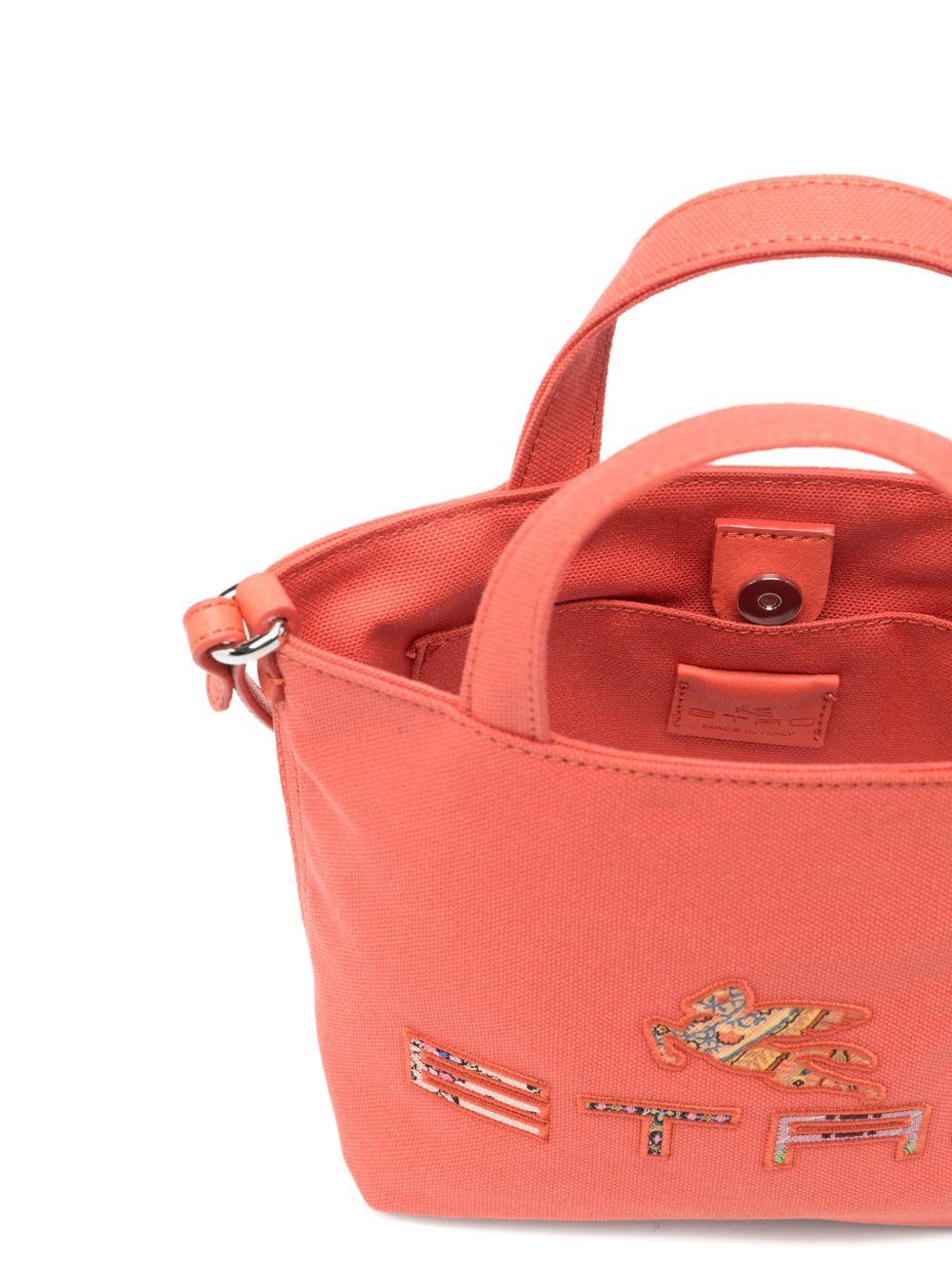 Borsa a tracolla per bambina Etro Kids arancione con logo - Rubino Kids