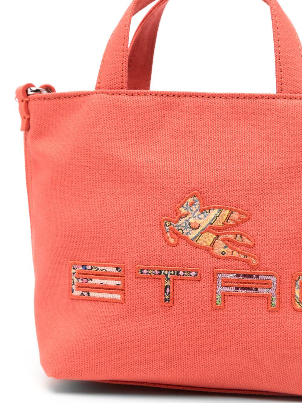 Borsa a tracolla per bambina Etro Kids arancione con logo - Rubino Kids