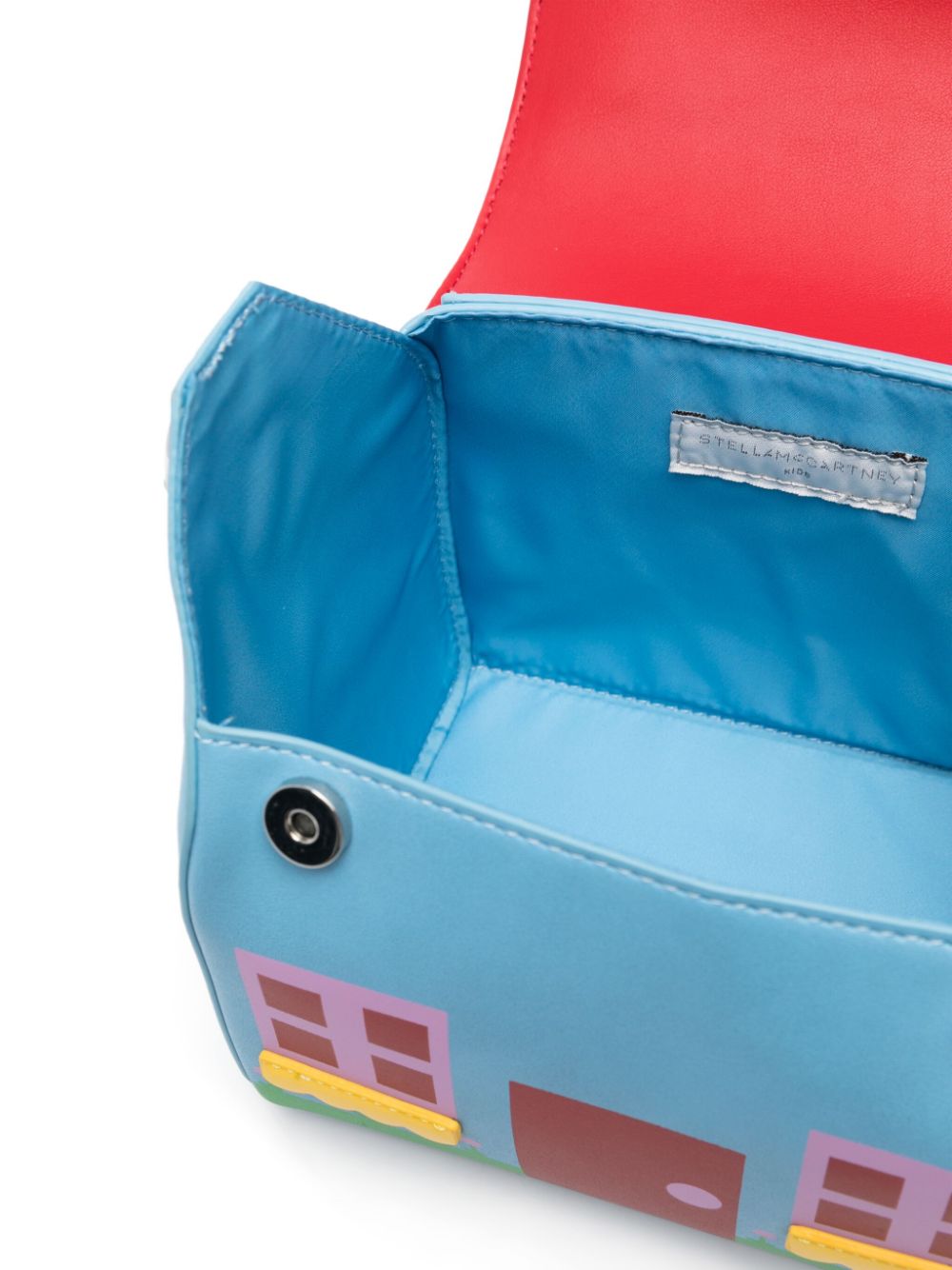 Borsa a tracolla per bambina Stella McCartney Kids azzurro con motivo fattoria - Rubino Kids