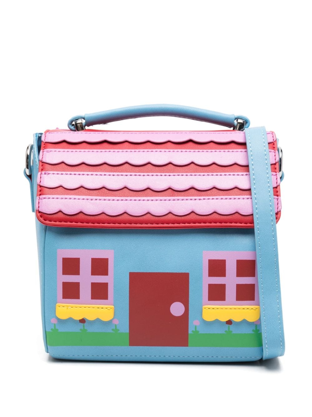 Borsa a tracolla per bambina Stella McCartney Kids azzurro con motivo fattoria - Rubino Kids