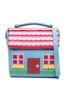 Borsa a tracolla per bambina Stella McCartney Kids azzurro con motivo fattoria - Rubino Kids