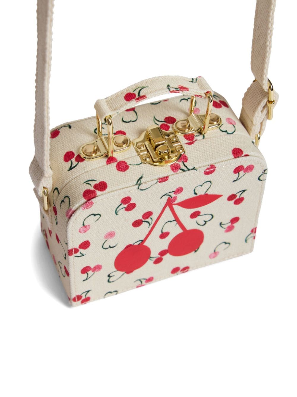 Borsa Aimane con stampa per bambina Bonpoint bianco con tracolla regolabile - Rubino Kids