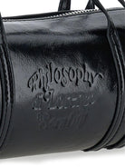 Borsa cilindrica per bambina Philosophy Di Lorenzo Serafini Kids nero in vernice - Rubino Kids