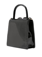 Borsa con logo goffrato per bambina MSGM Kids nero con finitura lucida - Rubino Kids