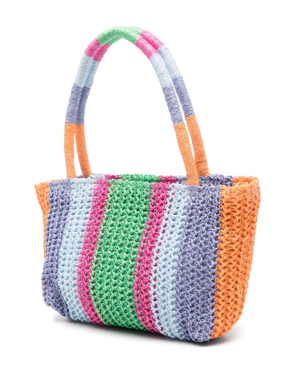 Borsa da spiaggia per bambina Molo in paglia multicolore - Rubino Kids