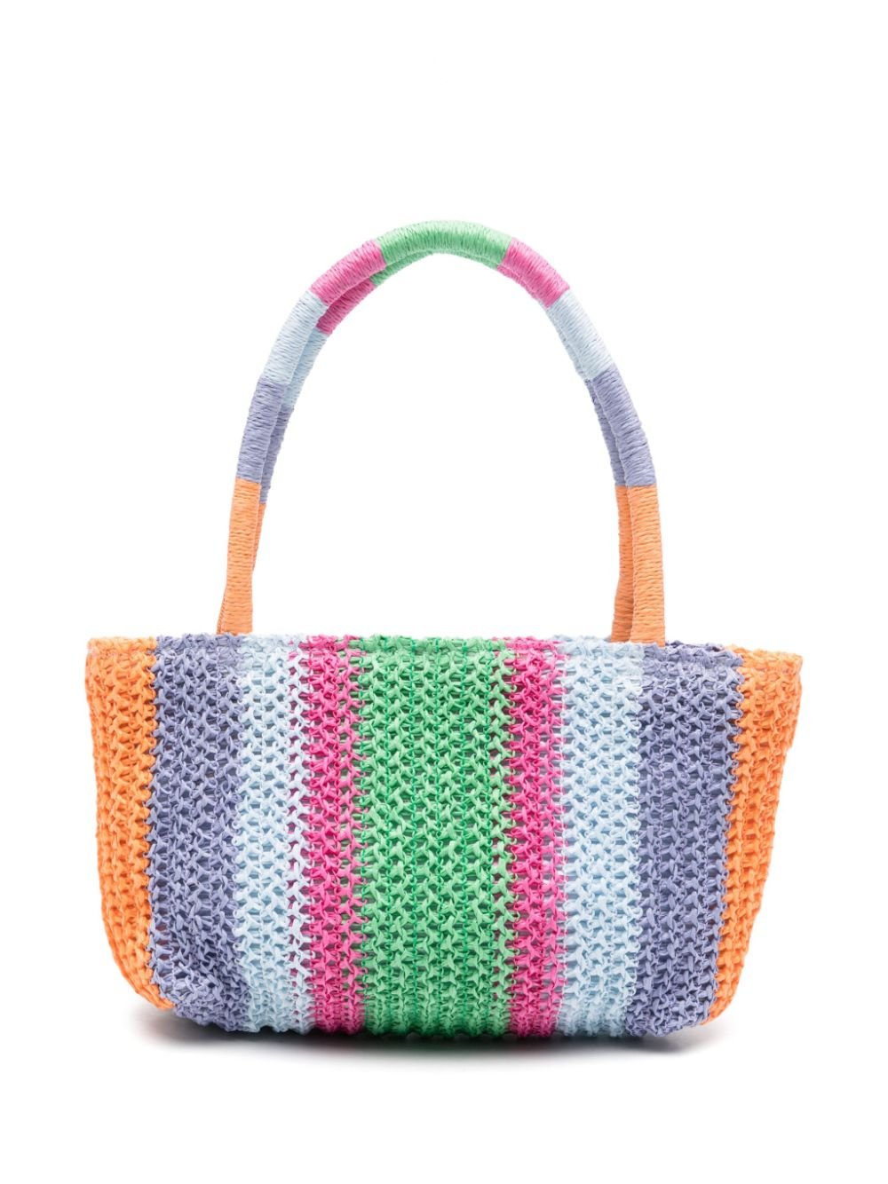 Borsa da spiaggia per bambina Molo in paglia multicolore - Rubino Kids