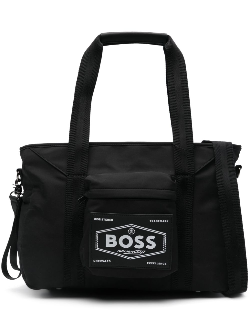 Borsa fasciatoio con logo - patch per neonato BOSS Kidswear nero con tracolla regolabile - Rubino Kids