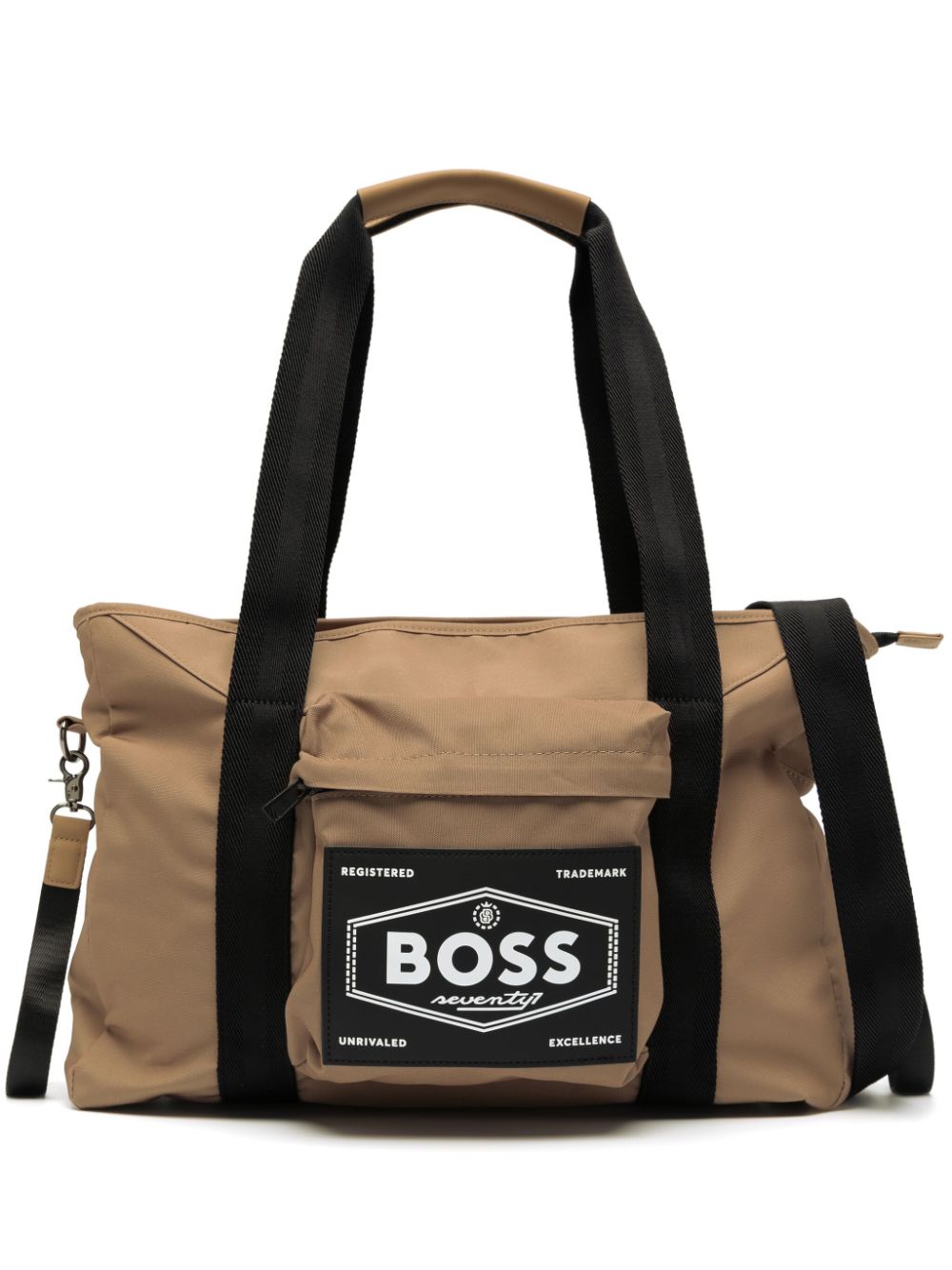 Borsa fasciatoio con logo per neonato BOSS Kidswear marrone con taschino interno - Rubino Kids