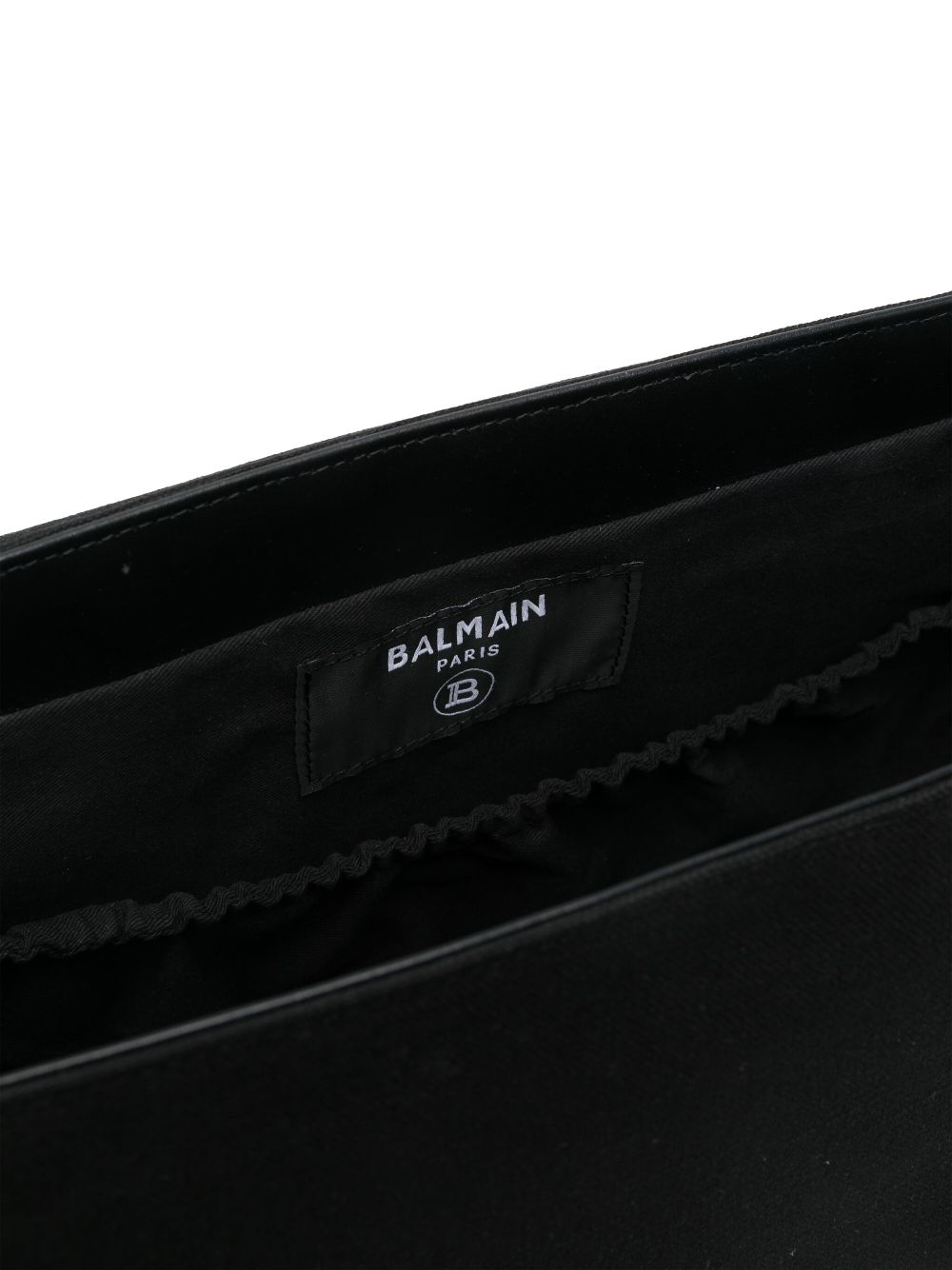 Borsa fasciatoio con logo ricamato per bambina Balmain Kids nero con tracolla regolabile - Rubino Kids