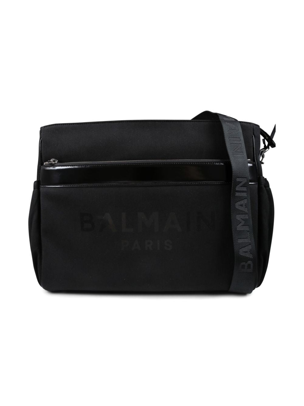 Borsa fasciatoio con ricamo per bambina Balmain Kids nero con tracolla regolabile - Rubino Kids