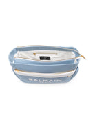 Borsa fasciatoio con ricamo per neonato Balmain Kids azzurro con scomparto unico - Rubino Kids